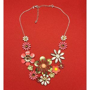 Floral Necklace Signed NW
